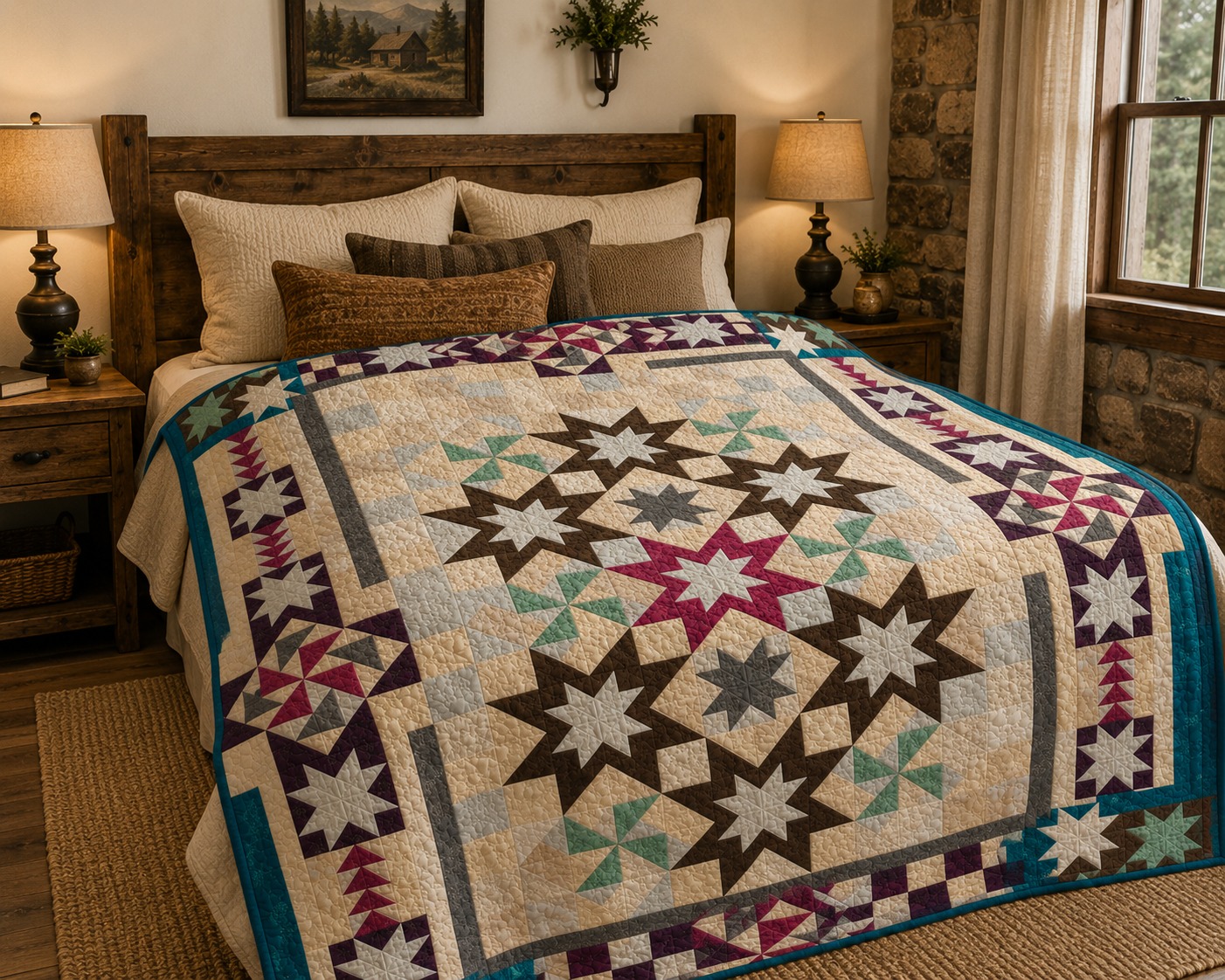 Quilt en cama